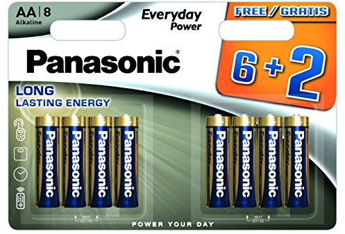 Panasonic Everyday Power Alkali-Batterie (Mignon AA, LR6, 8er Pack)