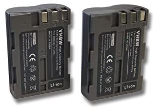 vhbw 2X Batterie Compatible avec Nikon D300, D200, D700, D70, D50, D100, D70s, D100 SLR Appareil Photo (2000mAh, 7,2V, Li-ION), Puce d'information
