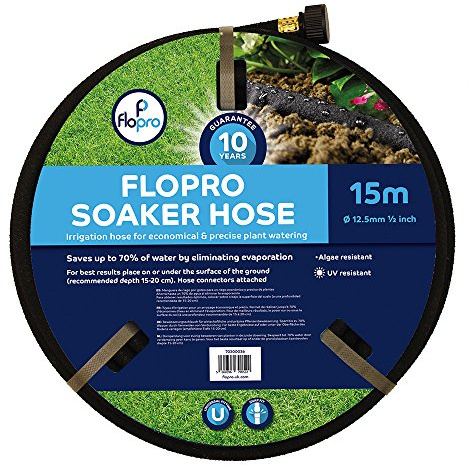 Flopro 70300036 Soaker Hose Pipe, 15 m (49 ft),Blue