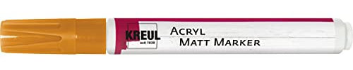 Kreul 46233 - Marcatore acrilico opaco medio, con punta a proiettile di circa 2-4 mm, arancione, opaco, vernice acrilica permanente a base d'acqua, per accenti in filigrana