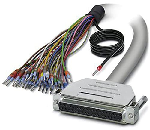 PHOENIX CONTACT CABLE-D-37SUB/F/OE/0.25/S/1.0M Konfektioniertes Geschirmtes Rundkabel, Einzeladern (37-Polig) (Die Adern Sind Beschriftet & mit Aderendhülsen Versehen, 1m Kabellänge