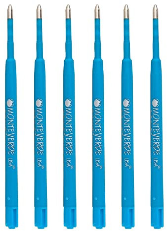 Monteverde Soft Roll Kugelschreiber Refill für Parker Kugelschreiber, Türkis, 6 Pack (pr133tq)