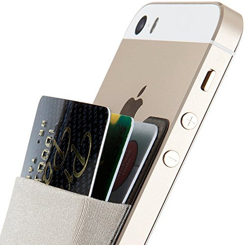 Sinjimoru Card Holder, Stick-on Wallet Funktion als iPhone Wallet Case, iPhone-Hülle mit einem Kartenhalter, Credit Card Wallet, Card Case und Money Clip. für Android. Sinji Pouch Basic 2 Grau