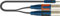 QUIK LOK - RKSA/192-2 MINIJACK STEREO/2 XLR MASCHIO, Cavo Adattatore, Minijack Stereo / 2 x XLR Maschio, Lunghezza 2mt, Colore Nero