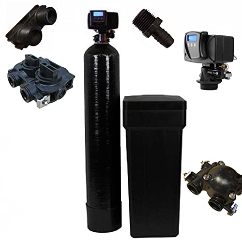 DURAWATER Fleck 5600 SXT Whole House Water Softener 48,000 Grains Ships Loaded with Resin in Tank, Black