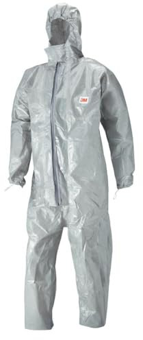 3M 45702XL Schutzanzug, Typ 3/4/5/6, Größe 2XL, Grau