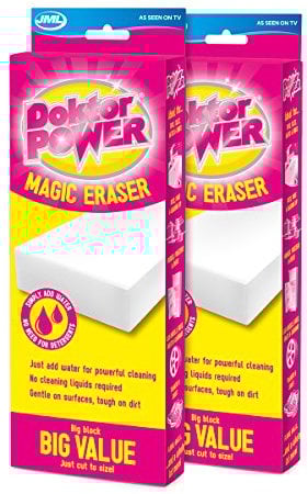 JML Doktor Power Magic Eraser Twin Pack Cleaning & Polishing Sponge Block Double Pack