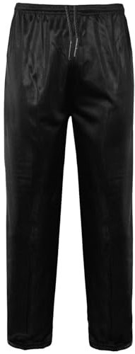 MyShoeStore Mens Plain Track Suit Bottom Casual Elasticated Waist Tracksuit Bottoms Silky Joggers Jogging Jog Trousers Comfortable Leisure Gym Sports Yoga Open Hem Pull ON Pants Plus Big King Sizes