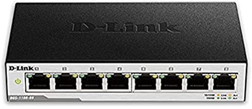 D-Link DGS-1100-08 Easy Smart Switch Gestito, 8 Porte Gigabit