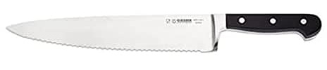 Johannes Giesser Messerfabrik Kohmesser mit Wellenshliff geshmiedet breit, Grau, M, 1012166910
