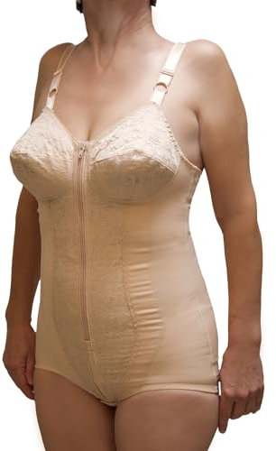 BODYPERFECT Body Intimo Donna con Coppe intimo Contenitivo con Corsetto Modellante Body Donna Guaina Snellente (Nudo, XXL)