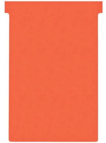 Nobo 32938928 T-Steckkarten (Reiter 15 mm hoch, 124/112 mm breit x 180 mm hoch, Größe 4) 100 Stück rot
