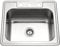 Houzer 2522-8BS3-1 Glowtone Series - Fregadero de cocina de acero inoxidable con 3 agujeros para montaje superior, 20.3 cm de profundidad