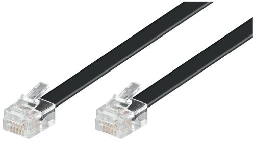 Wentronic Modular-Kabel (2x RJ12 Westernstecker, 6-polig, belegt) schwarz 6m