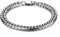 JewelryWe Schmuck Poliert Herren Armband, Edelstahl Panzerkette Armkette Partnerarmband Armreif, Farbe Silber, 23cm Breite 8mm, mit Geschenk Tüte