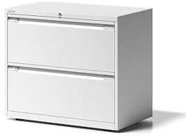 BISLEY Hängeregistraturschrank Essentials, 2 Hängeregistratur H 304 mm, Metall, 696 Verkehrsweiß, 47 x 80 x 70 cm