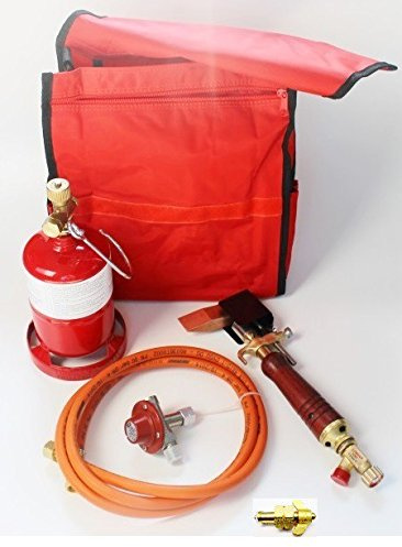 Bundle Weichlötgarnitur mit Umfüllstutzen Lötkolben Kleinstflasche in Tasche Set