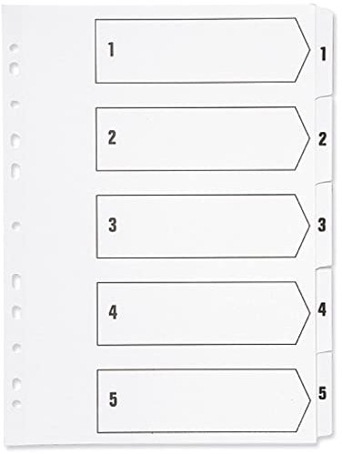 Q-Connect 1-5 Index Multi-punched Polypropylene White A4