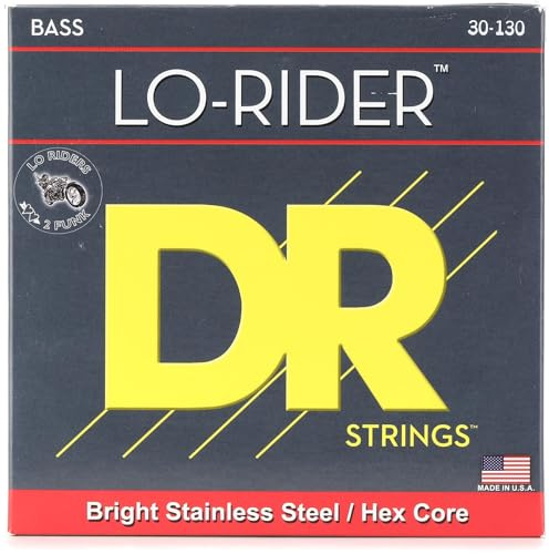 DR Strings Lo-Rider - Stainless Steel Hex Core Bass 30-130