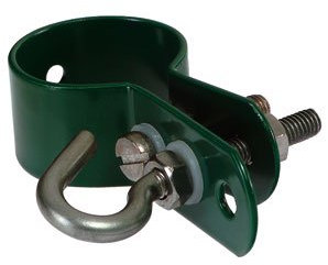 Gah-Alberts, Morsetto Zincato per Fissaggio Rete Metallica, Rivestito di Plastica Verde, Ø 60 Mm, 1 pezzo