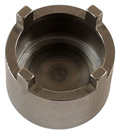 Laser 6177 Suspension Castle Nut Socket - Aprilia, Black, Silver