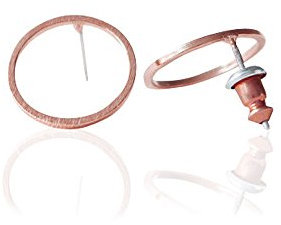 Modische Ohrstecker Kreis Geo Rose Einfach Süß Elegant Schmuck Für Frauen Fashionista, Silber, ohne Stein