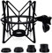 Boseen Studio Condenser Metal Microphone Spider Shock Mount Holder Clip Anti Vibration Suspension High Isolation, Ideal for Radio Broadcasting Studio, Voice-over Sound Studio and Recording(Black)