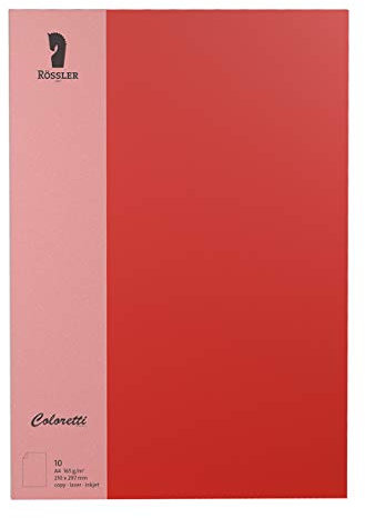 Rössler 220726526 - Coloretti Briefpapier, 165g/m², DIN A4, klatschmohn, 10 Blatt