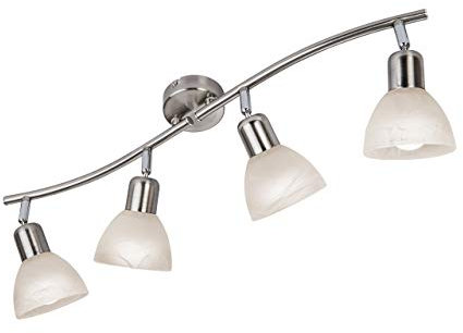 Nino Leuchten GmbH Deckenleuchte, Metall, Silber, L: 62cm, 81890401