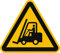 Schild Warnung vor Flurförderzeugen 30cm sl Alu gemäß ISO 7010, W014