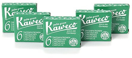 Kaweco Fountain Pen Ink Cartridges short, Palm Green (Green), 30 pc.