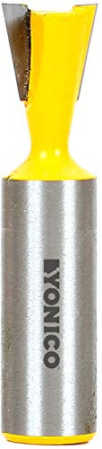 Yonico 14111 - Dovetail Router Bit, Dovetail: 10 Deg., Cutting Diameter: 1/2 - 1/2 Shank