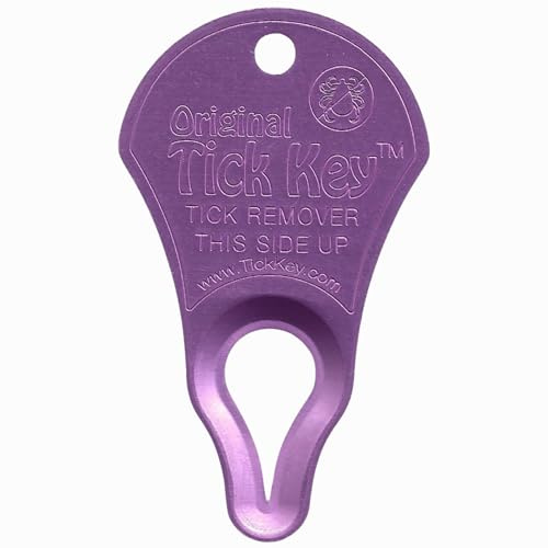 The Original Tick Key - Tick Detaching Device - Portable, Safe and Highly Effective Tick Detaching Tool (Magenta)