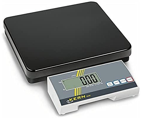 KERN Moderne Paketwaage für Einfaches und Schnelles Wiegen in Büro, Produktion, Versand, 35kg Wägebereich, 10g Ablesbarkeit, 315mm x 305mm x 65mm Wägeplatte