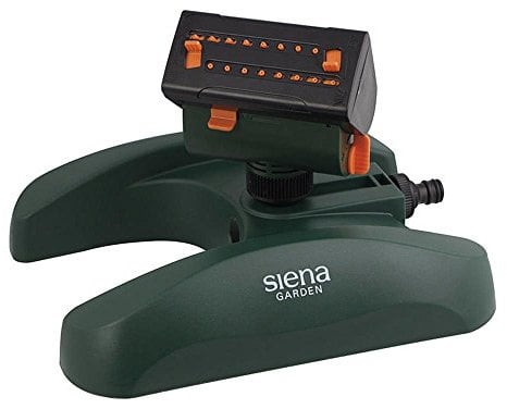 Siena Garden Viereckregner, Rasensprinkler, Rasensprenger, dunkelgrün, 28x23x17cm, 399875