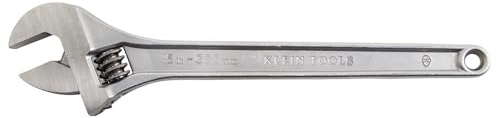 Klein Tools 506–15 Verstellbarer Schraubenschlüssel, geschmiedeter Antriebsschlüssel mit Hochglanz-Chrom-Finish und konturiertem Griff, 38,1 cm