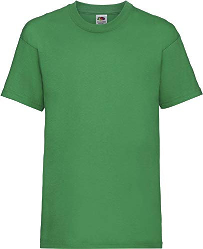 Fruit of the Loom Childrens T Shirt in Kelly Green Size 9-11 (SS6B)