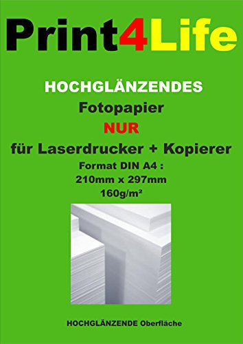 trucol 25 Blatt A4 160g /m² selbstklebendes hochglänzendes Profi Fotopapier (hochglänzende Oberfläche) Für Laser und KOPIERER in höchsten Auflösungen bestens geeignet ! Absolut Blickdicht !