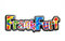 Gummi-Magnet Frankfurt, bunt