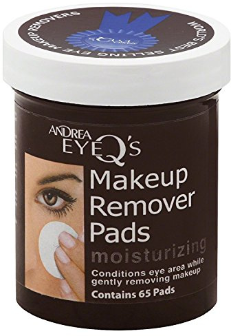 Andrea Eye Q's Eye Make-Up Remover Pads Moisturizing 65 Each (Pack of 4)