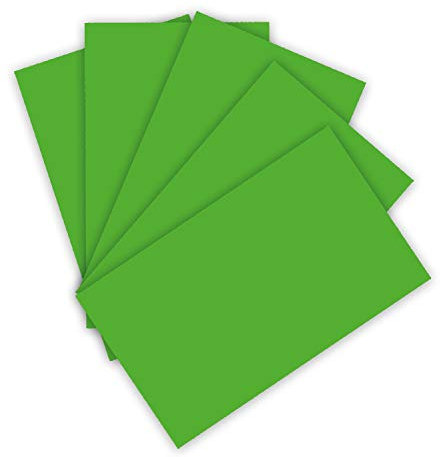 folia 6355 - Tonpapier 130 g/m², Tonzeichenpapier in grasgrün, DIN A3, 50 Bogen, als Grundlage für zahlreiche Bastelarbeiten, Grün