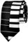 TOPTIE White and Black Keyboard Tie Piano Necktie Skinny Tie for Business Wedding 2 Inch
