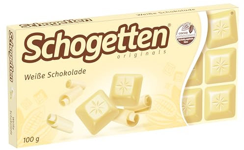 Schogetten Weiße Schokolade 100g Schokoladentafel, praktisch einzeln portioniert. Ein Genuss. Stück für Stück.
