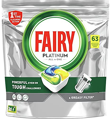 Fairy Platinum Spülmaschinentabs, Packung Zitrone 63 Pezzi