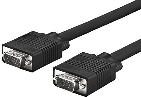 MicroConnect SVGA HD15 1m M-M Black DoubleShielded 1900x1200, 9539-3-M