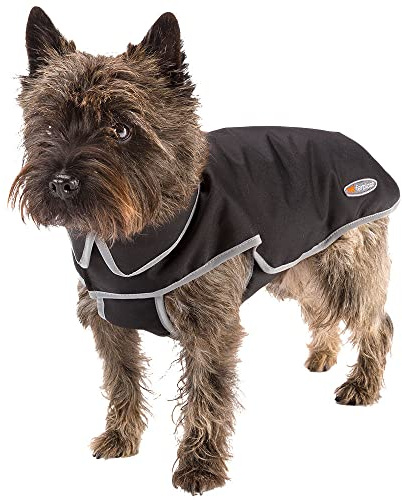 Cappottino per Cani Imbottito Antivento Impermeabile TECHNO 25, Riflettente, Collare incorporato