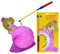 Lampion | Laterne Prinzessin | ca. 44x35cm | Einzeln oder im Set mit Laternenstab (Mit Laternenstab)