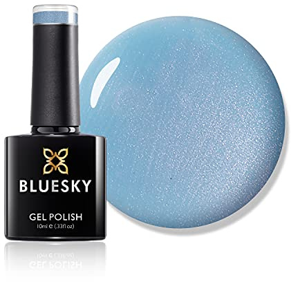 Bluesky Gel Nail Polish, Azure Wish 80549, Blue, Cerulean, Light, Long Lasting, Chip Resistant, 10 ml (Requires Curing Under UV LED Lamp)