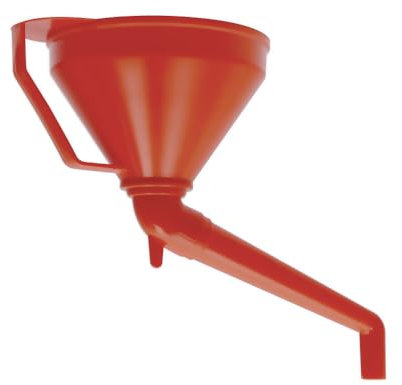 Entonnoir plastique orange bec coude - AUTOBEST