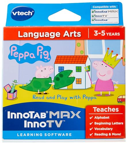 VTech 273403 InnoTV Innotab Max Peppa Pig Read and Play with Peppa Game